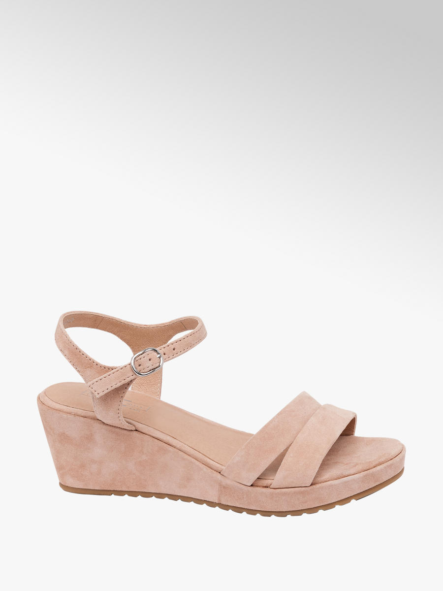 Sandal Suede Sandal Ladies PinkDeichmann Wedge Wedge Ladies Suede PinkDeichmann Yvfgb76y